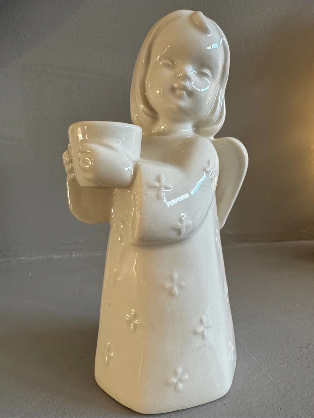 Vintage Erphila Christmas Angel Candle Holder